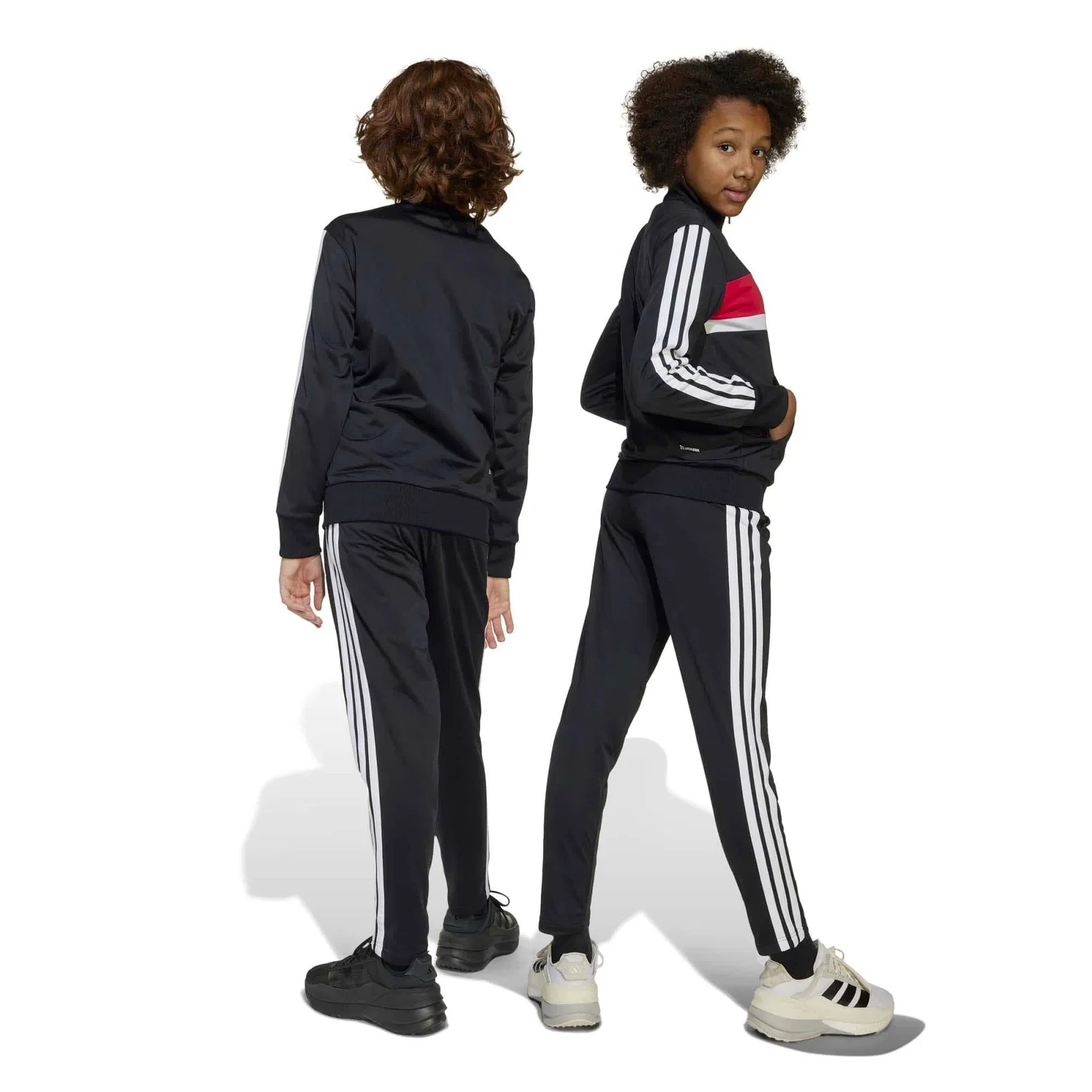 Детский спортивный костюм с принтом 3S Tiberio Track Suit Adidas, Schwarz — фото 3