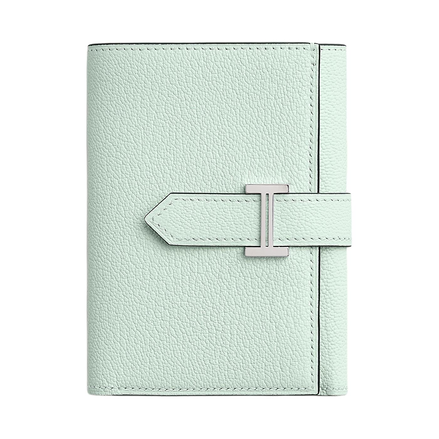 

HERMES Кошелёк из козьей кожи Bearn Mysore женский мятно-зелёный