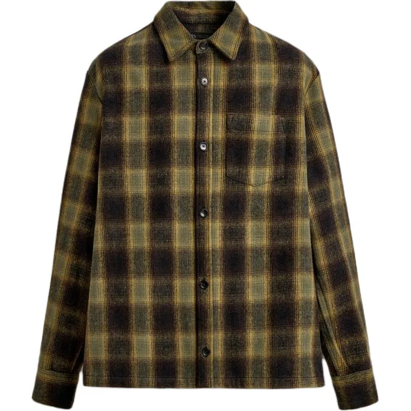 Мужское пальто с лацканами Brown/Green ZARA, Brown/Green