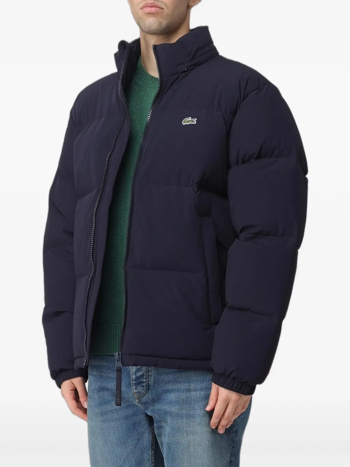 Стеганая куртка с капюшоном, синяя Lacoste, синий — фото 3