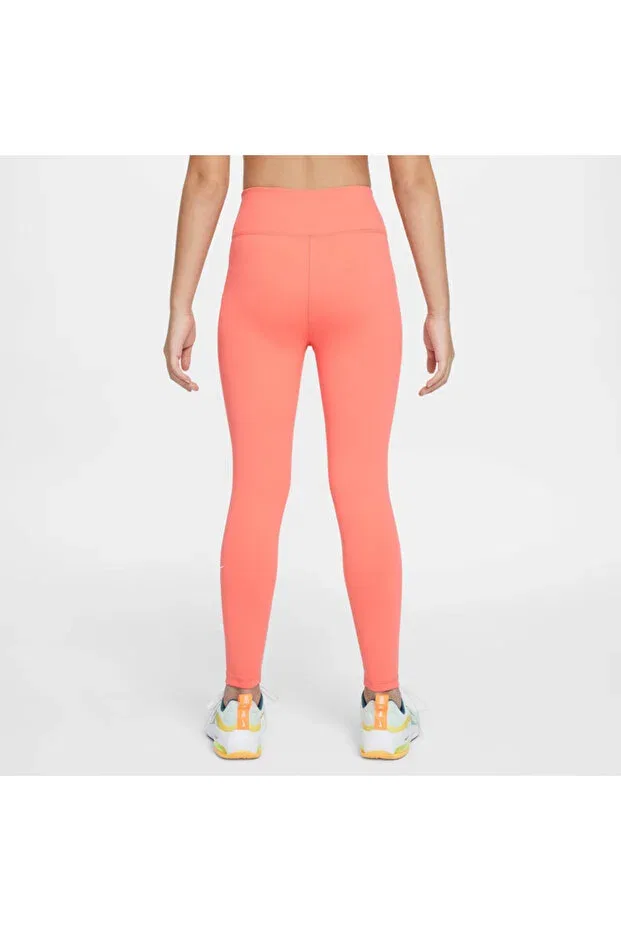 Детские спортивные леггинсы для девочек с высокой талией Nike, Orange — фото 4