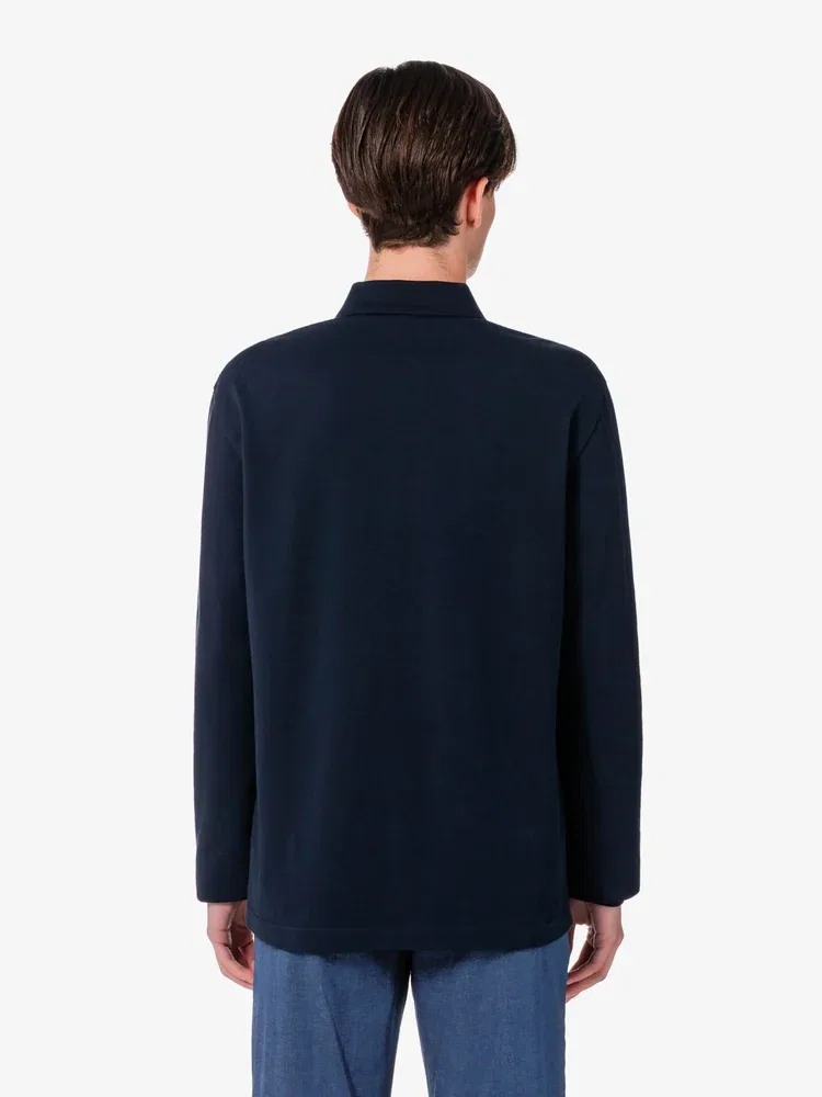 Футболка с длинным рукавом French Regular Fit Basic LACOSTE, Navy — фото 3