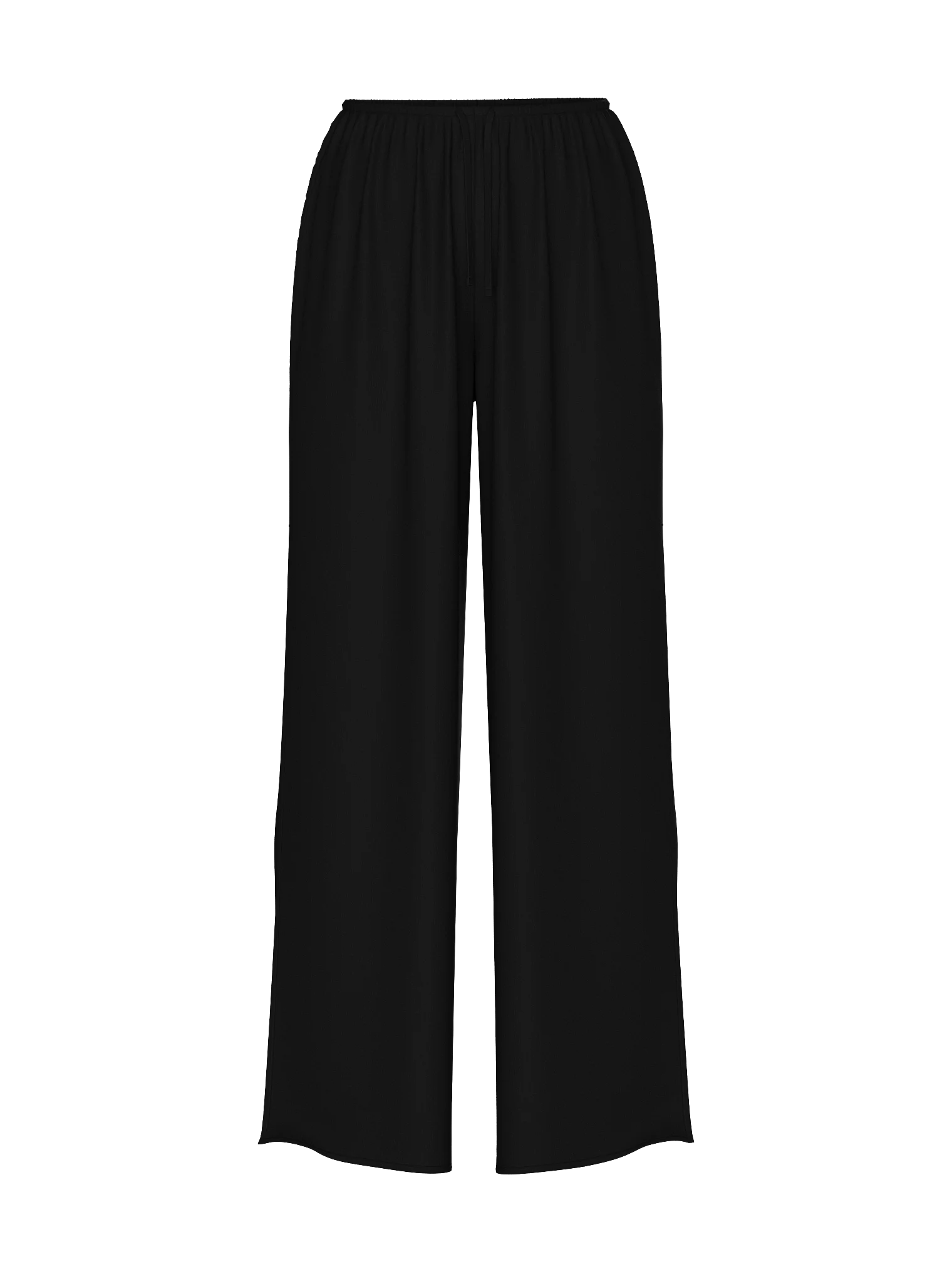 

Брюки Victoria's Secret Swim Beachwear Sheer Crinkle Wide-Leg, черный