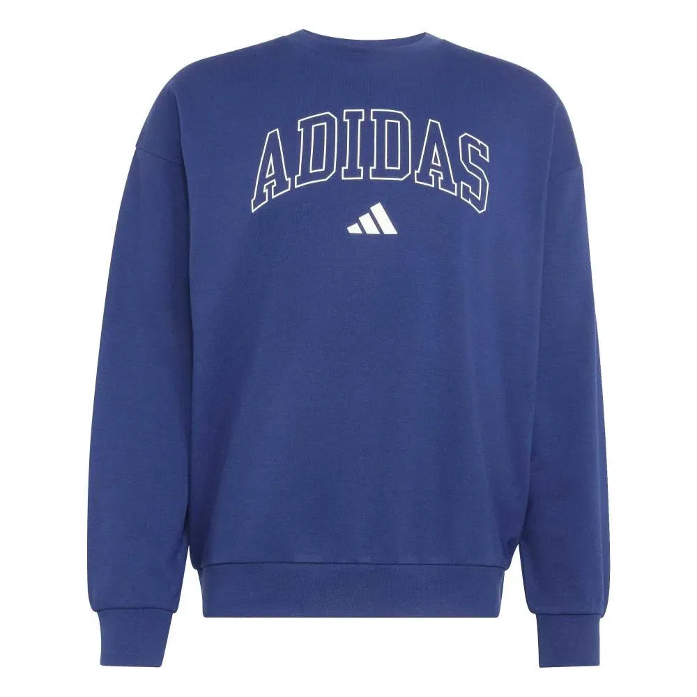Мужской свитшот с высоким воротником Seasonal Essentials Collegiate Adidas, Blue — фото 3