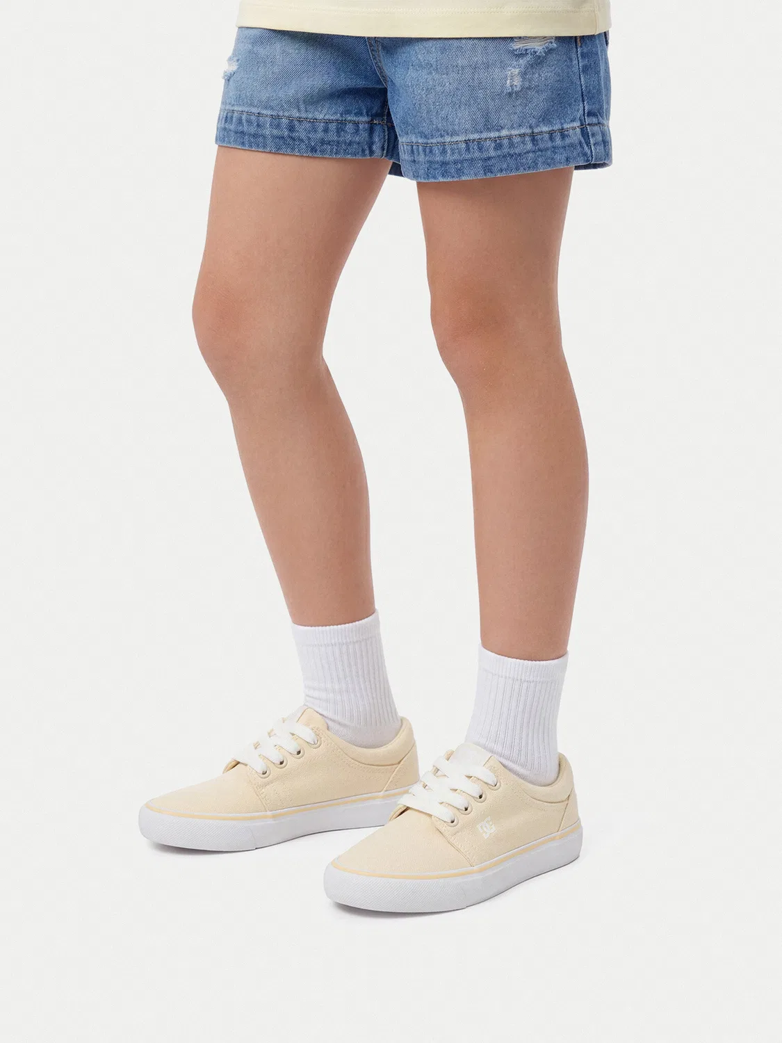 Тканевые кроссовки для девочки Dc Shoes, желтый