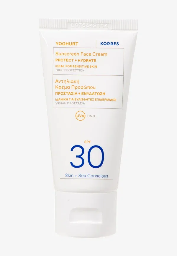 Солнцезащитный крем для лица на основе йогурта SPF 30 - защита от солнца 50 мл Korres