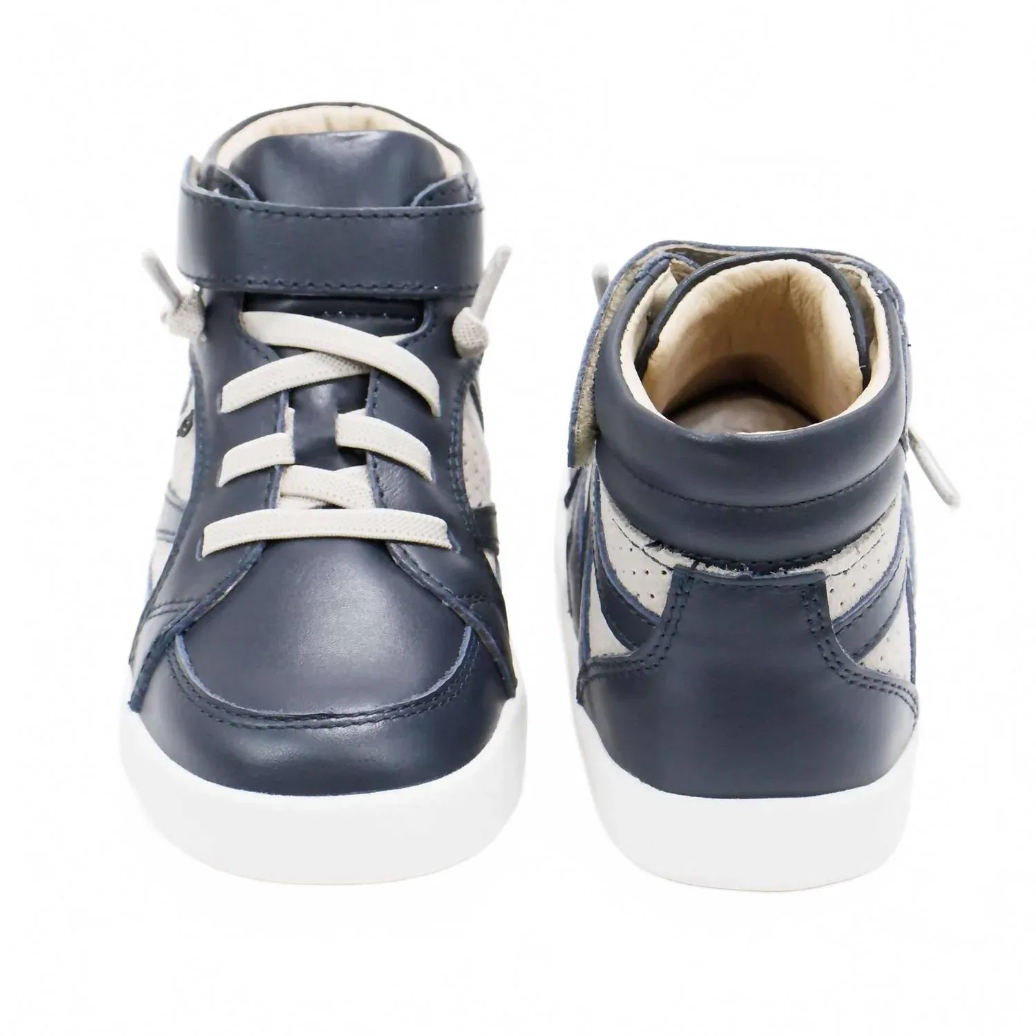 Детские кроссовки для мальчиков высокие на шнуровке New Leader Fashion Sneakers Old Soles, темно-синий — фото 3