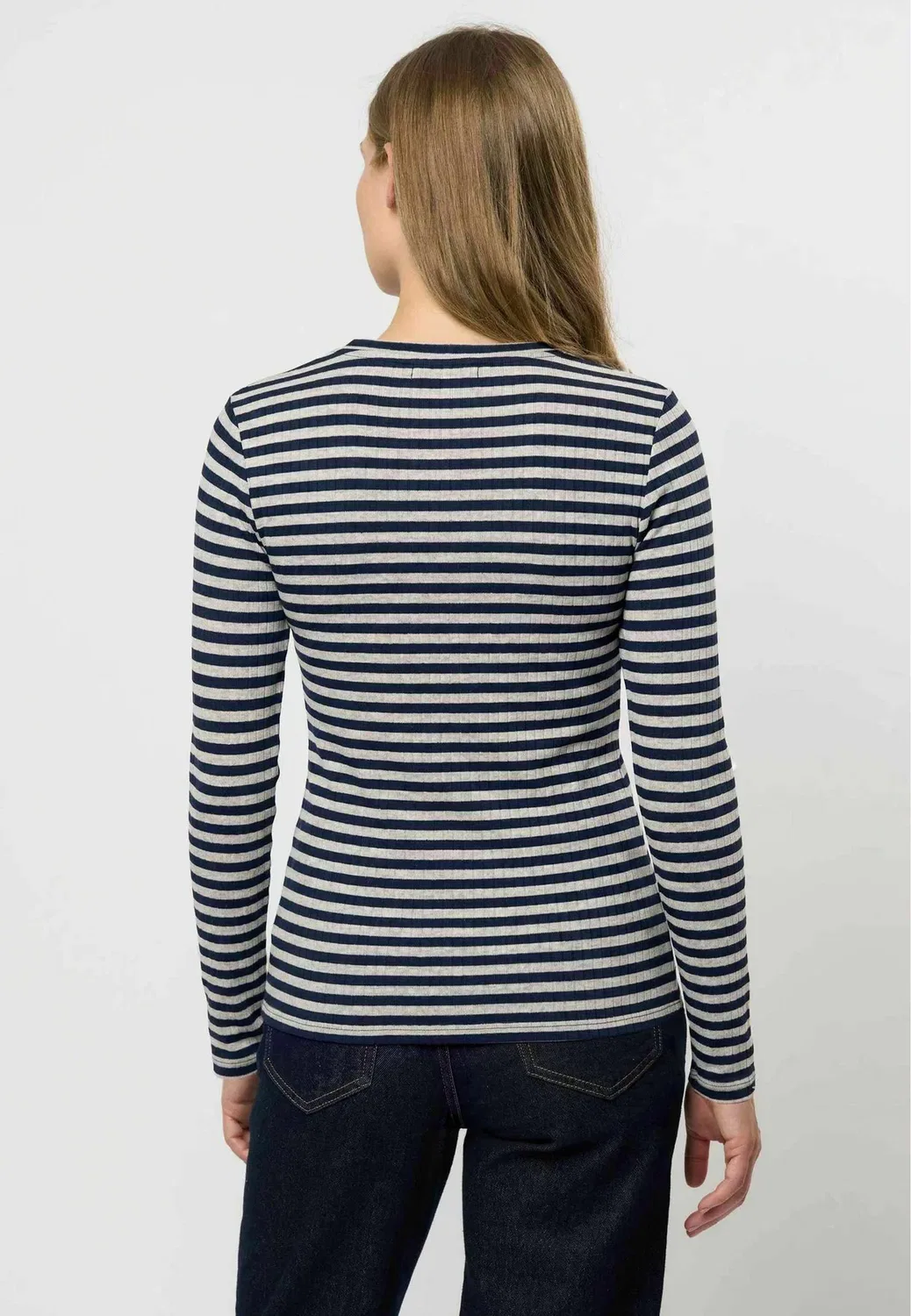Uwchanett - топ с длинными рукавами U.S. Polo Assn., Grey Melange Striped — фото 3