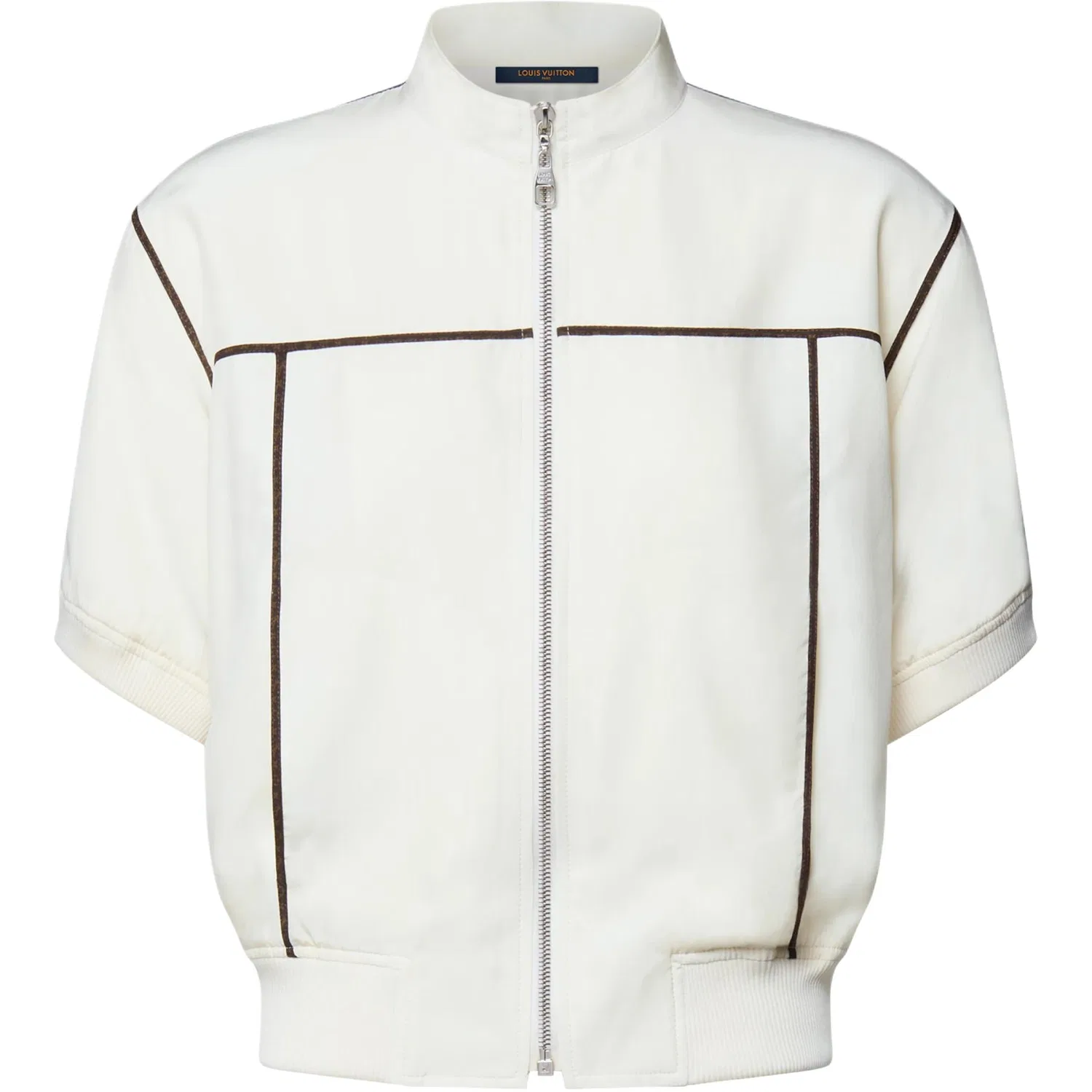 Женская куртка с белым воротником-стойкой, приталенная, Monogram, LOUIS VUITTON, White
