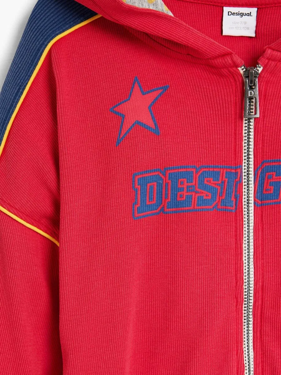 Худи на молнии Desigual, красный — фото 4