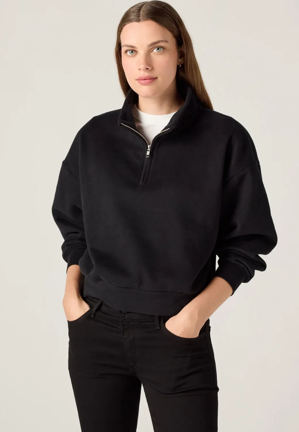 Повседневная толстовка на молнии до середины груди Levi'S, Anthracite Night