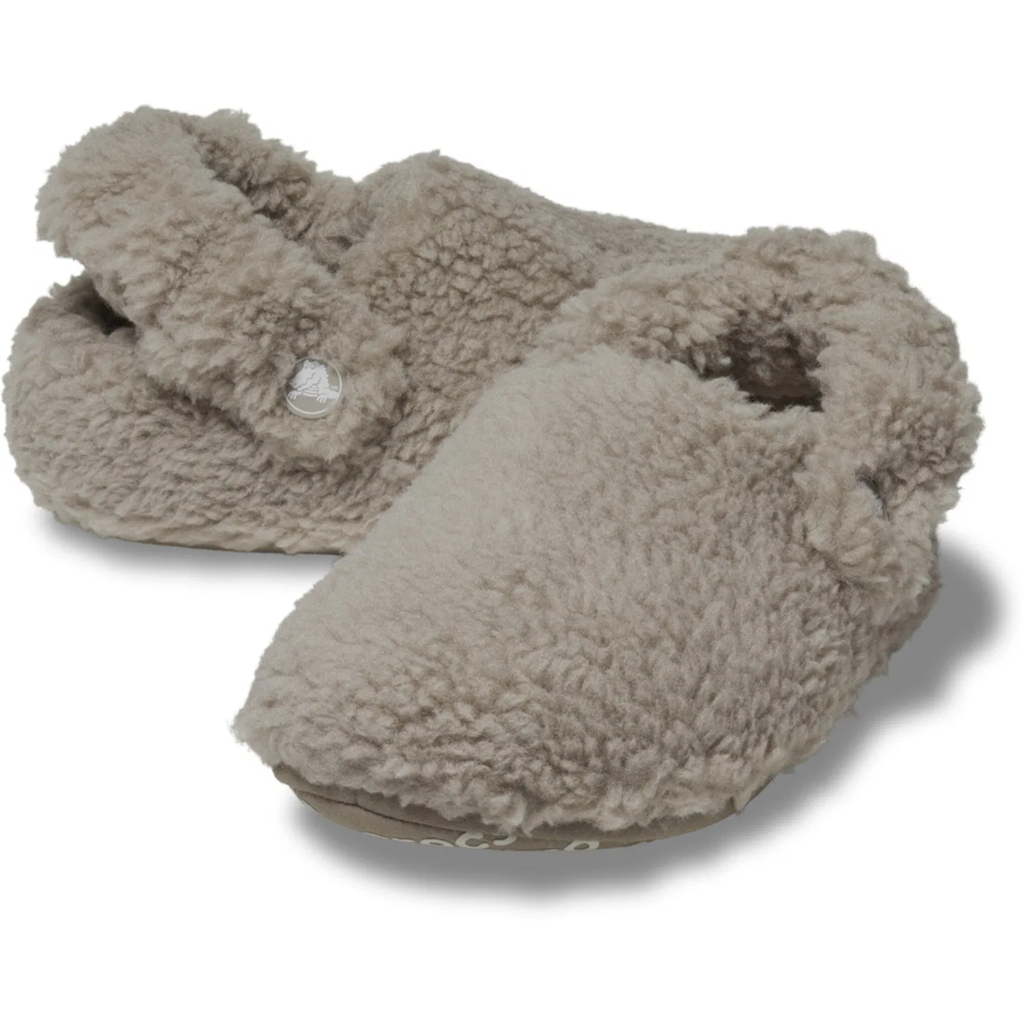 Детские домашние тапочки с искусственным мехом Crocs, Brown — фото 4