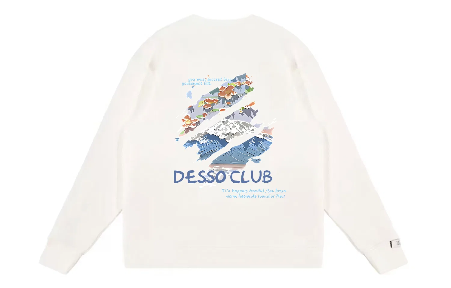 Свитшот мужской с принтом Adidas LABEL, Ecru