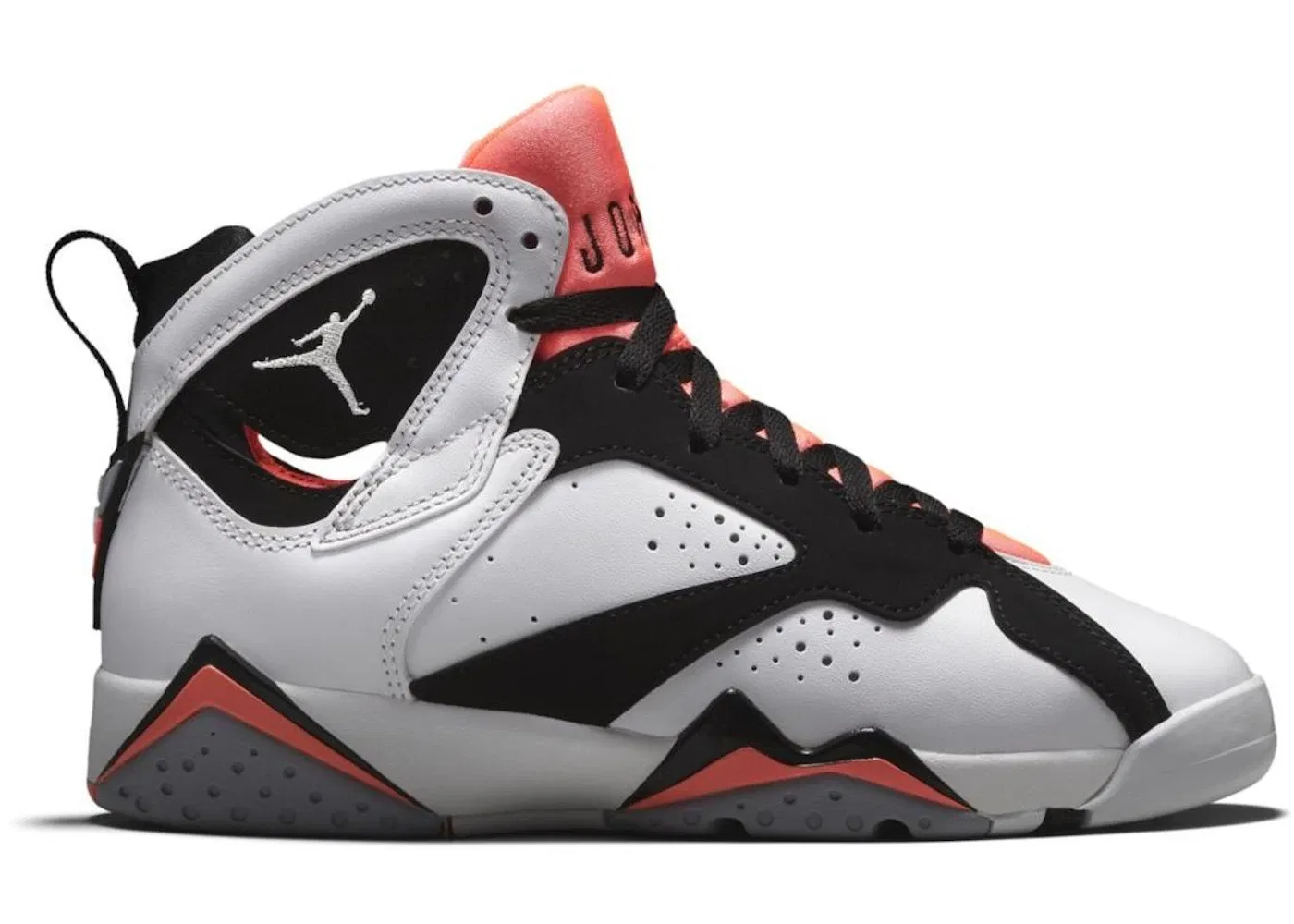 Детские кроссовки Lifestyle с принтом Jordan 7 Retro Jordan, White/Black-Hot Lava-Wolf Grey