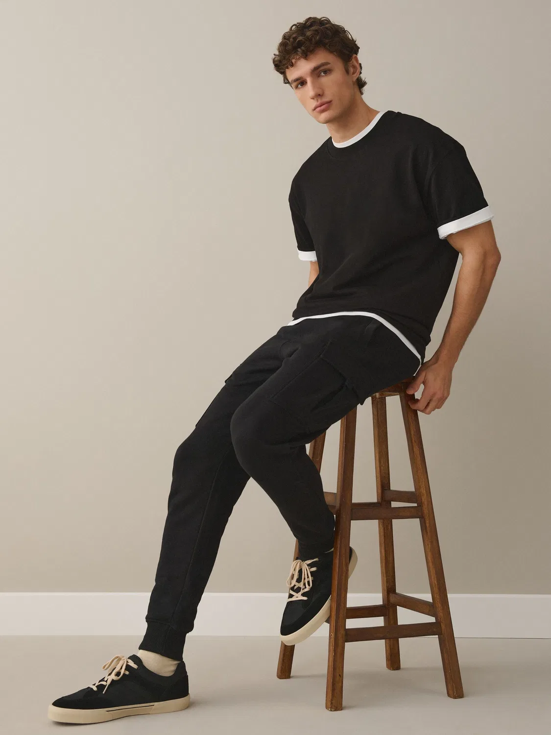 Джоггеры карго Slim Fit Brushback Next, черный — фото 3