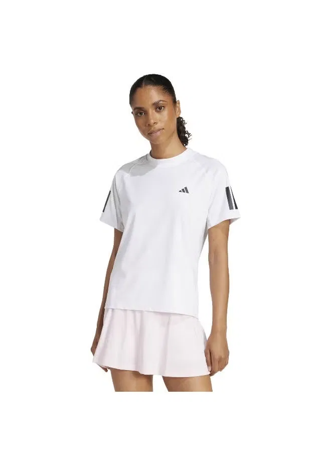 Футболка с принтом Club tennis climacool 3-stripes Adidas, белый