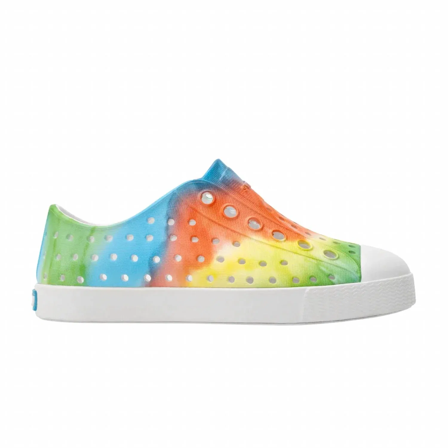 Детские тапочки-слипоны без шнуровки на круглой подошве Jefferson Sugarlite native, Rainbow Tie Dye — фото 2