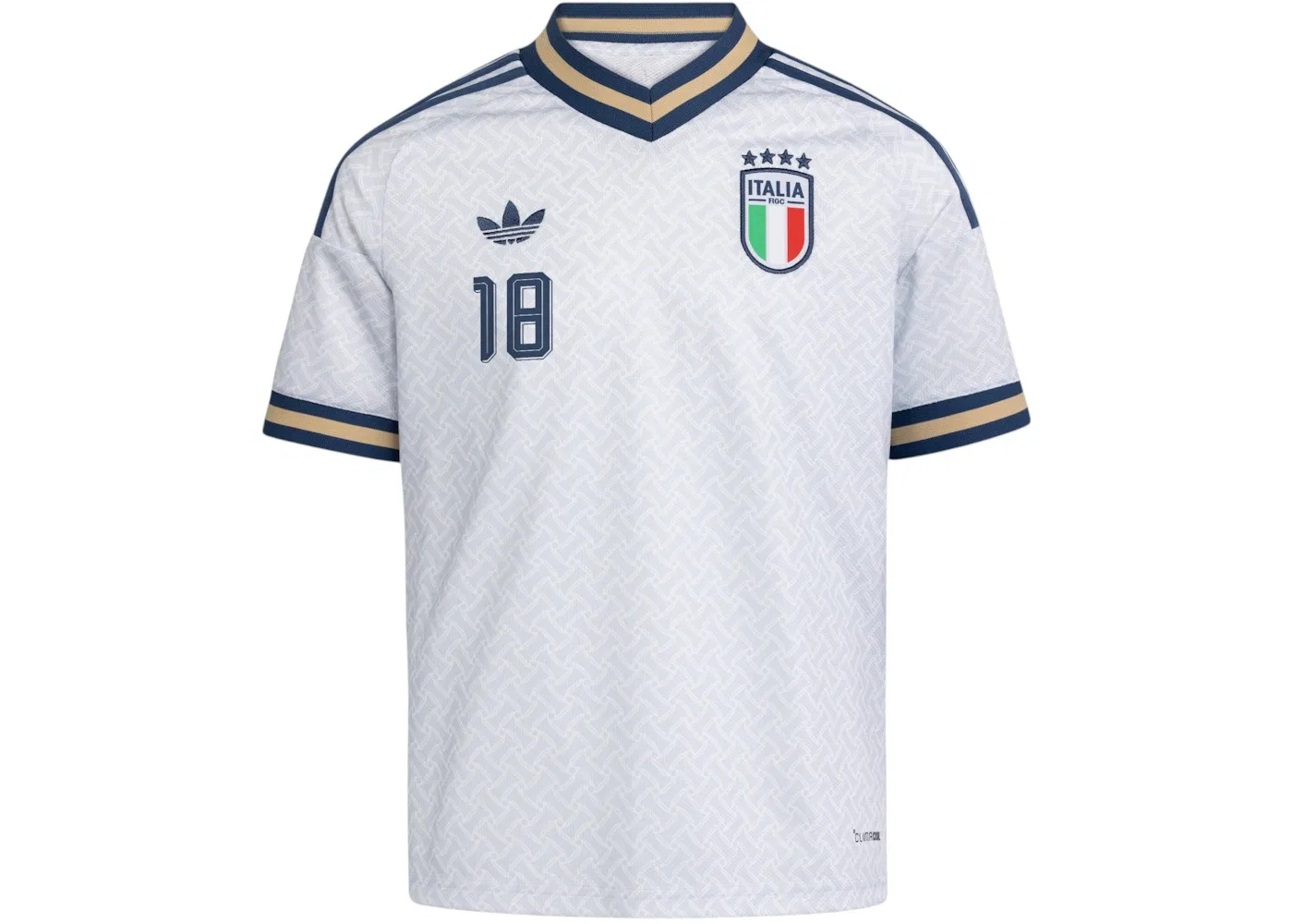 Детская футбольная футболка с принтом Italy 26 Away Barella Adidas, Aeroblue