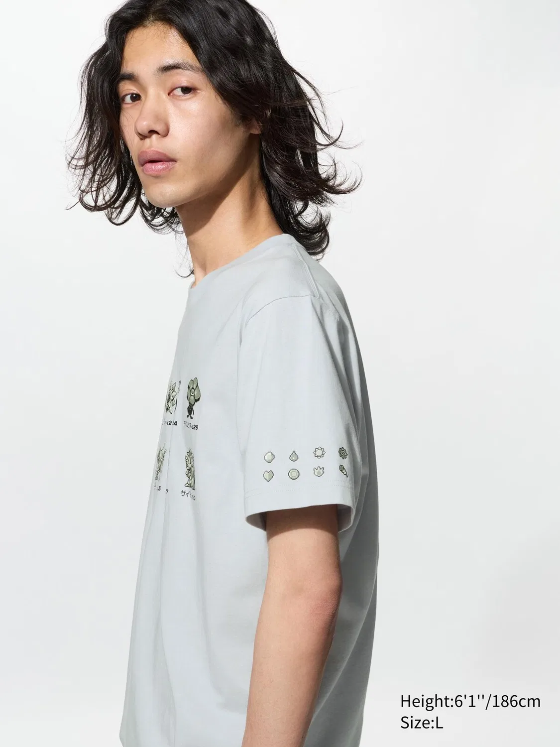 Футболка Uniqlo Pokémon UT, с графическим принтом персонажей покемонов, серый — фото 2