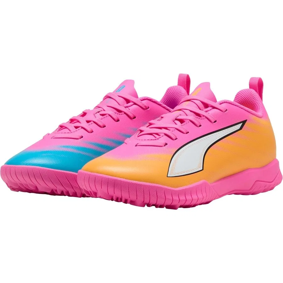 Детские спортивные кроссовки с шипами Puma Ultra 6 Play Tt Jr, Розовый — фото 2