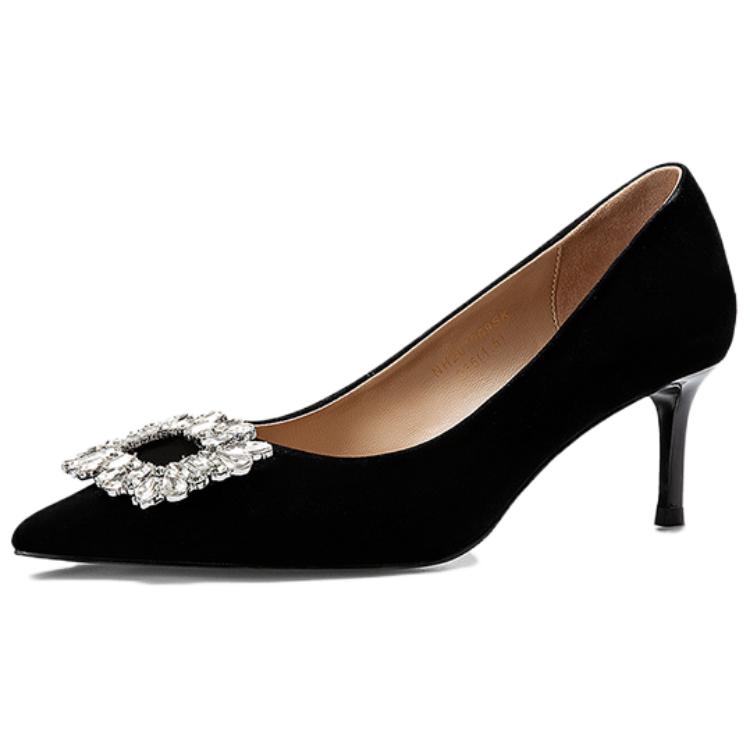 Туфли-лодочки на тонком каблуке 6 см Women's NINE West, черные [модель с высотой каблука 5,8 см] — фото 3