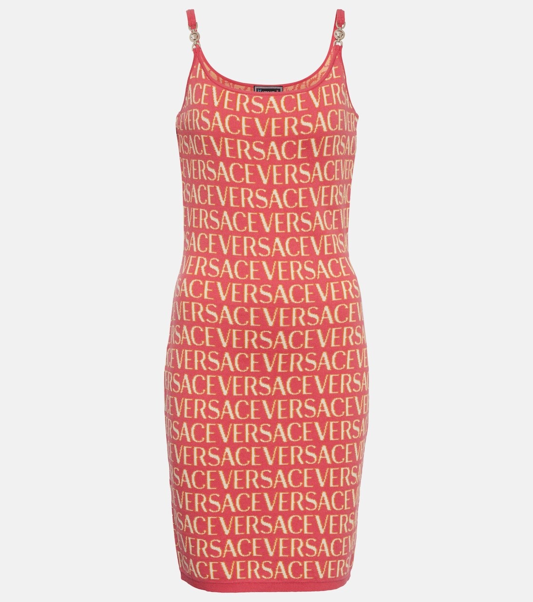 

Платье мини с логотипом Medusa '95 VERSACE, розовый