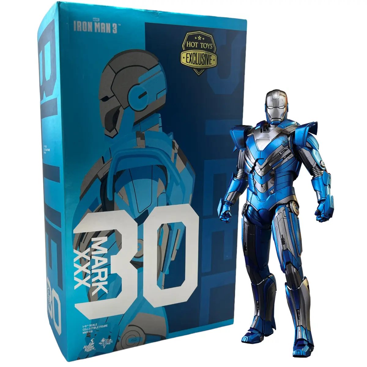 

Фигурка Hot Toys Iron Man 3 – Blue Steel (Mark XXX) MMS391, 30 см