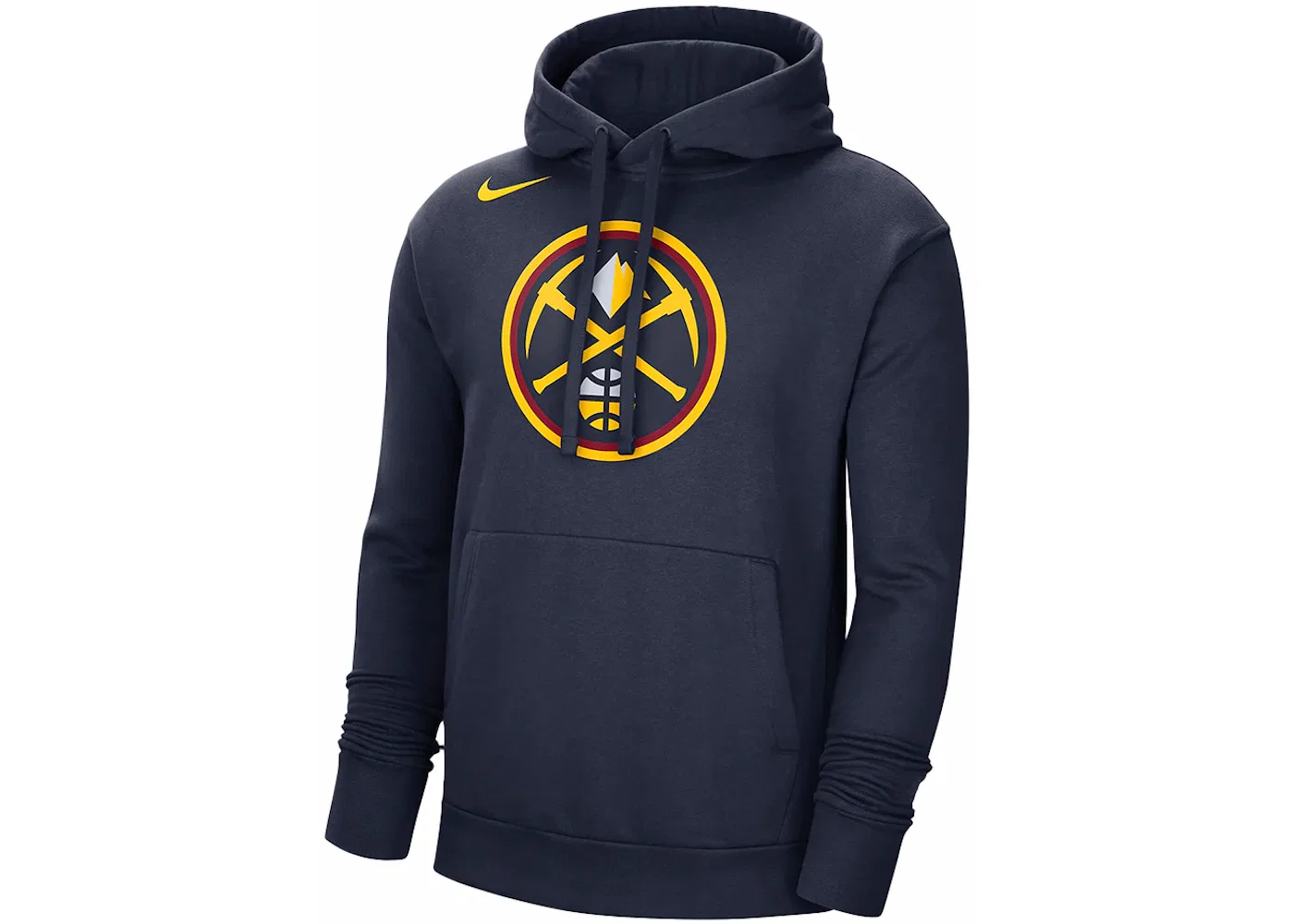 Мужской флисовый пуловер с капюшоном Nike Denver Nuggets, College Navy