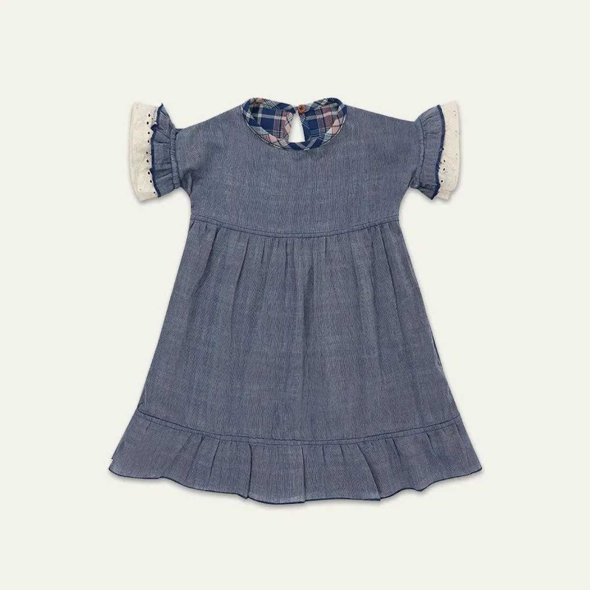 Платье в клетку фолк с длинным рукавом, реверсивное Lilly + Sid, Multi — фото 2