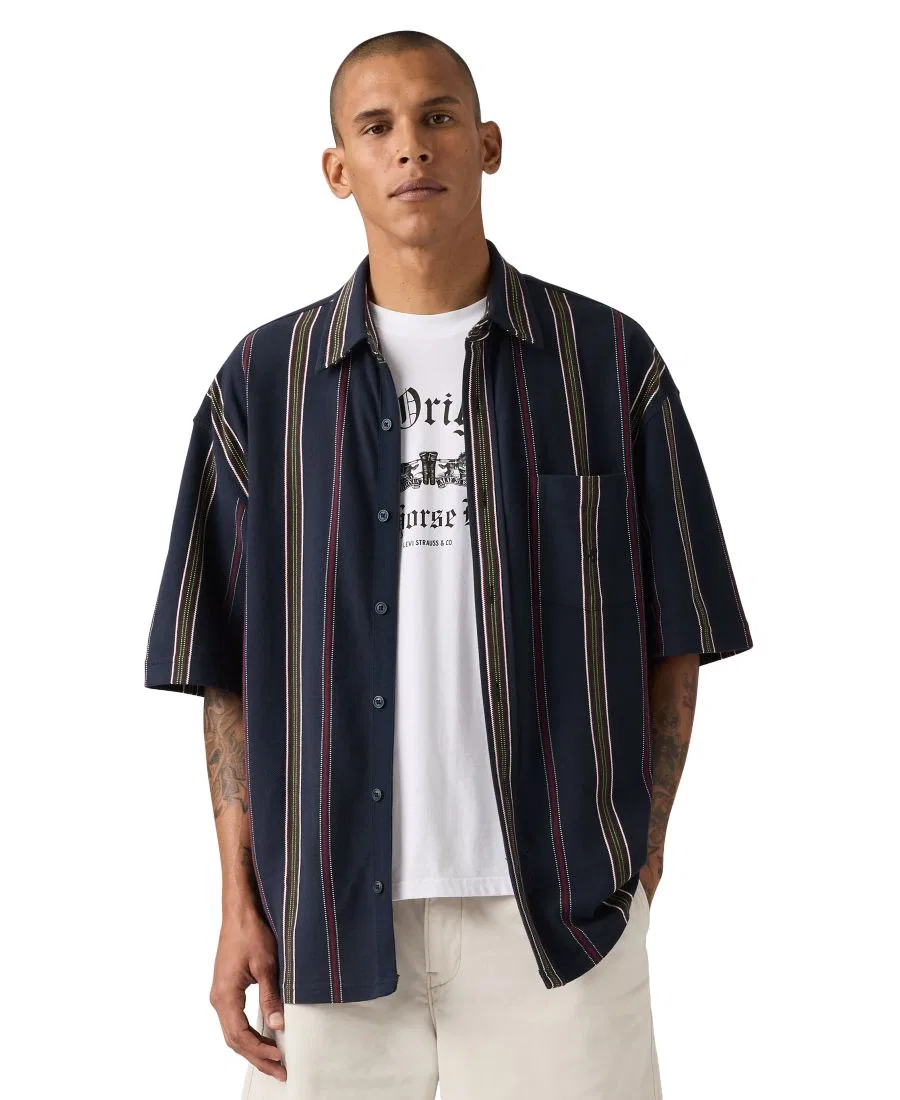 Рубашка-поло с коротким рукавом Dawson Pique Stripe Levi's, Navy