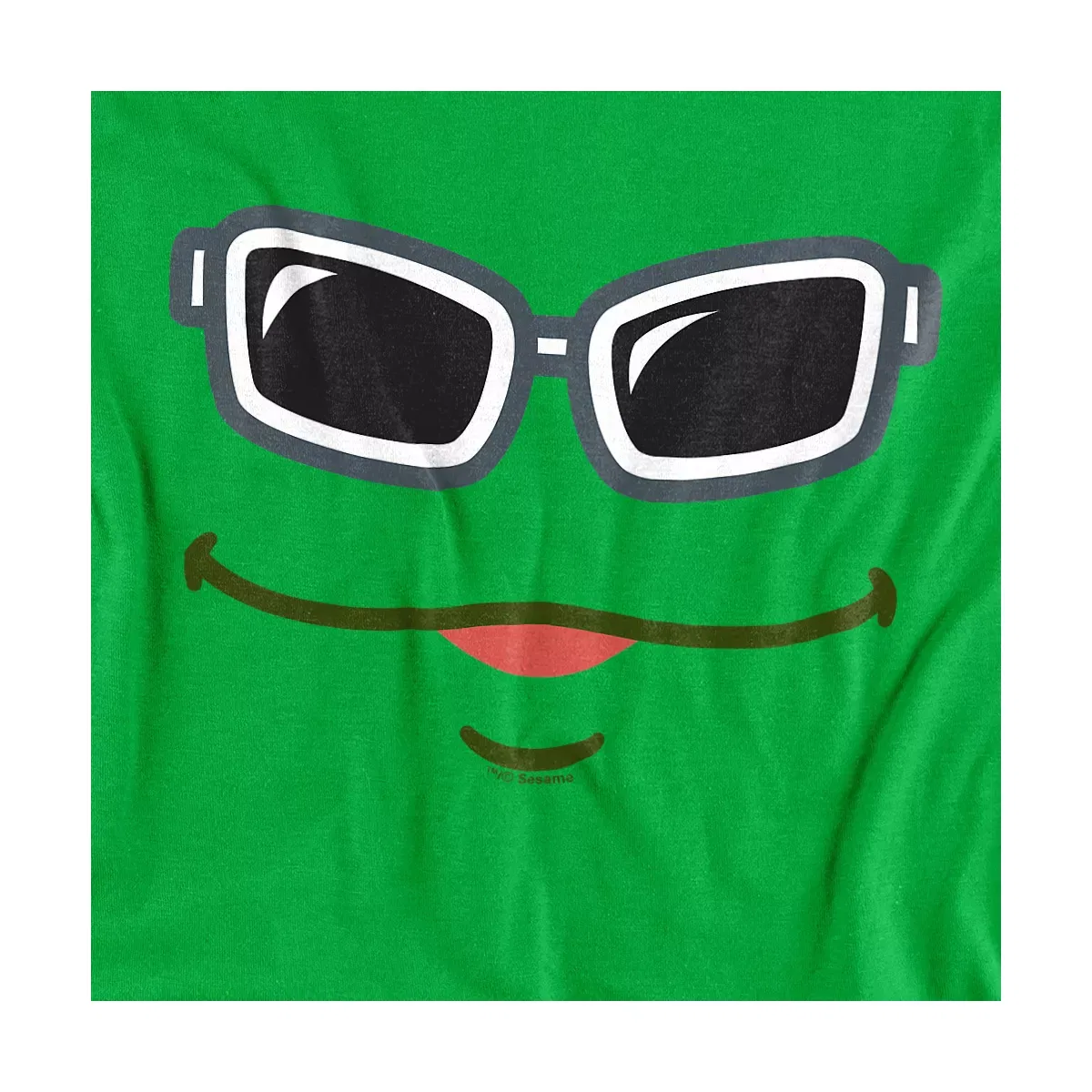 Детское боди с коротким рукавом Sesame Street Big Face Green Guy, Kelly Green — фото 2