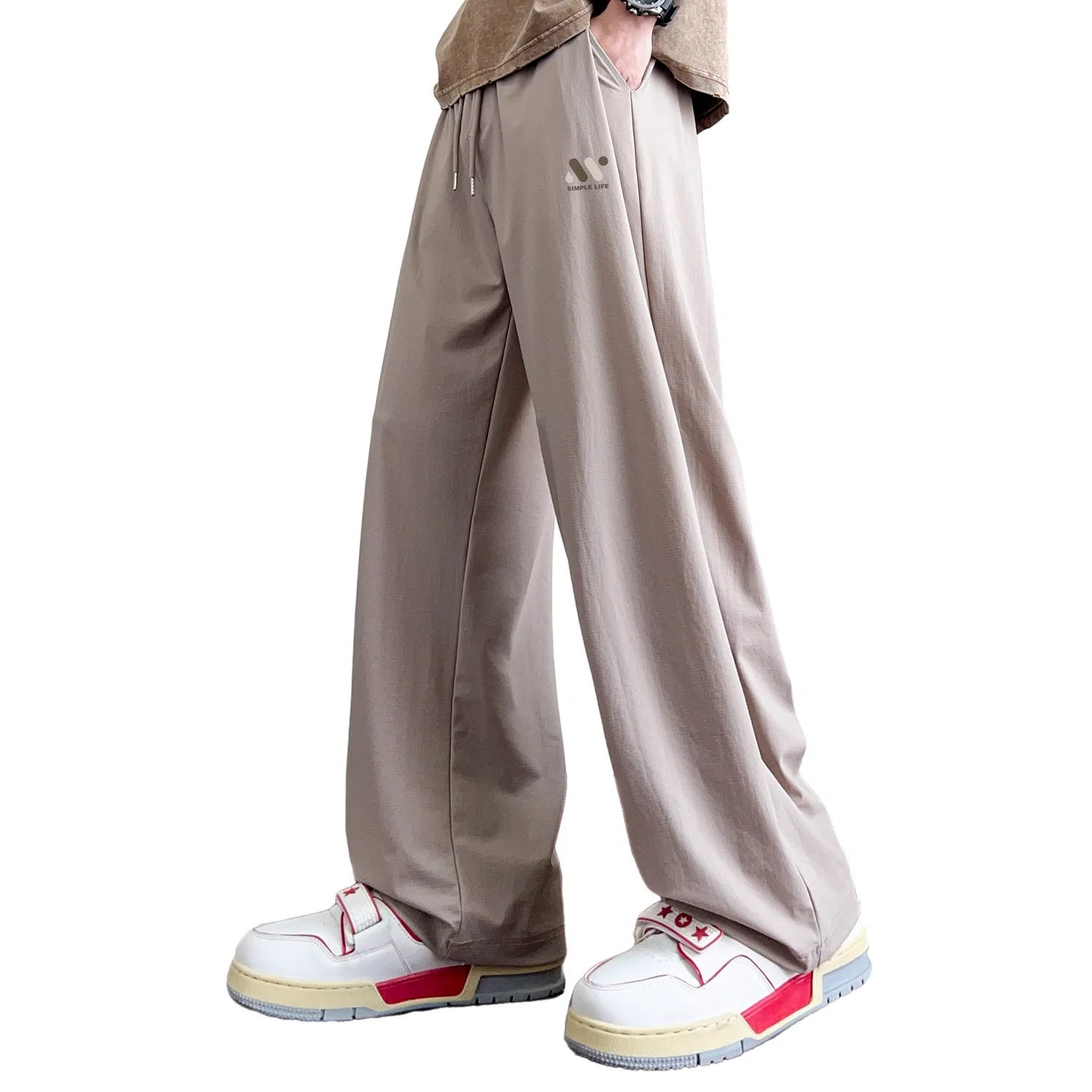 Детские широкие брюки Ice Silk Sun Protection Wide Leg Pants MINISO, Army Green — фото 3