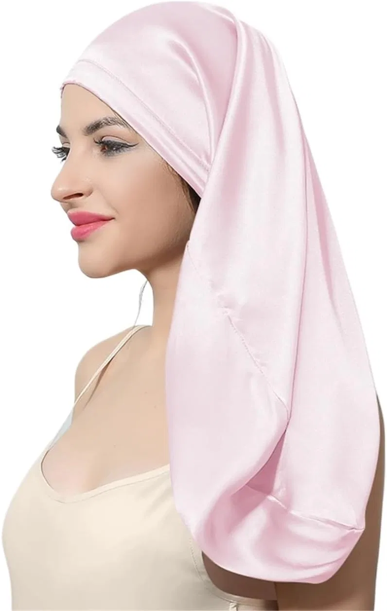 Шапочка для душа из шелка, LSNNMU, Light Pink, 50 см