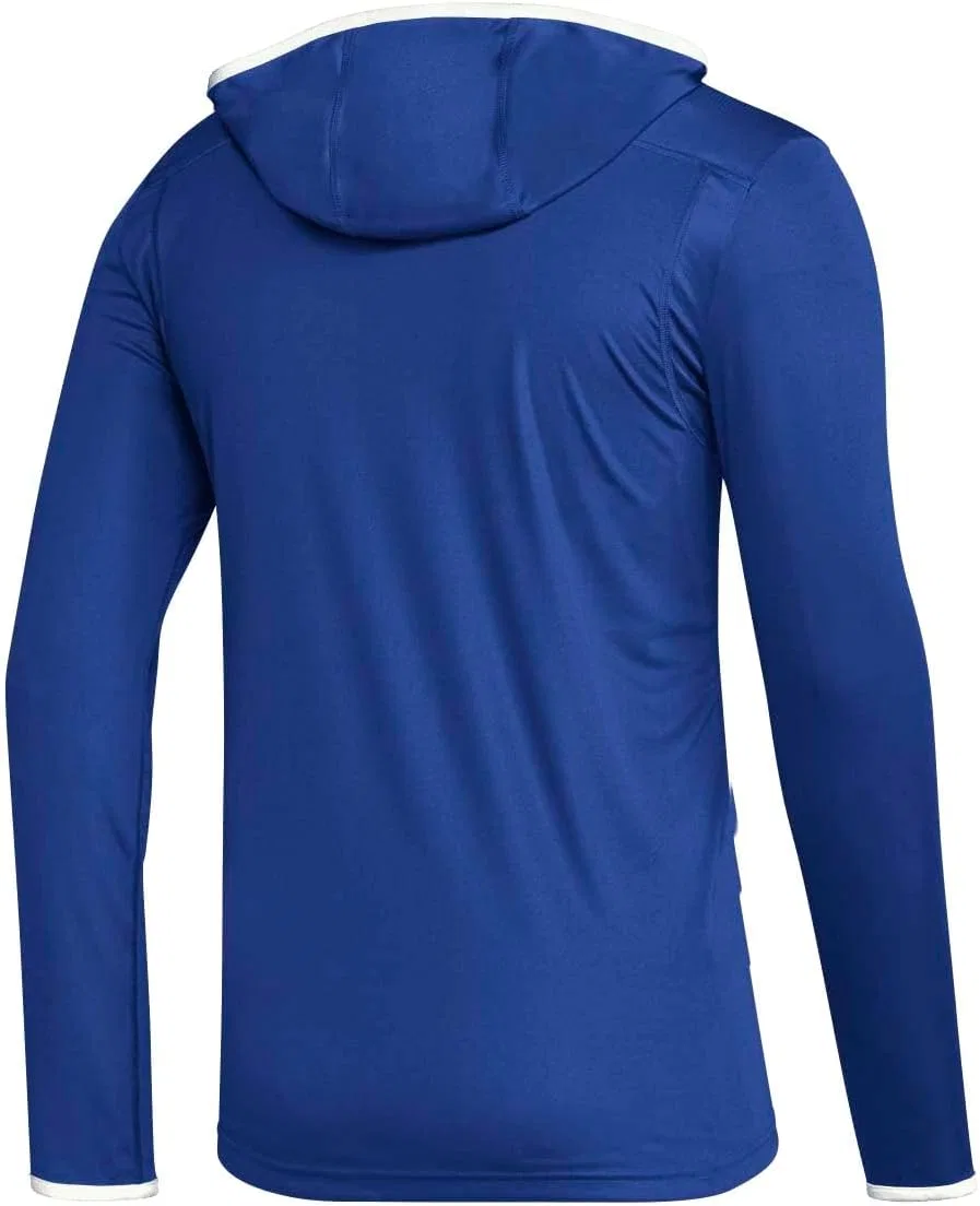 Мужская футболка с длинным рукавом и капюшоном Team Issue Hooded Ls adidas, Royal Blue/White — фото 2