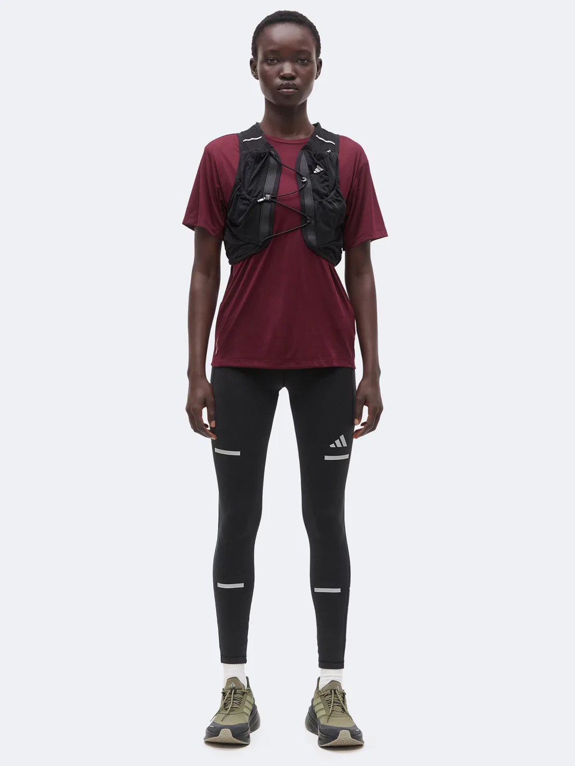 Футболка Adidas Performance, темно-красный — фото 4