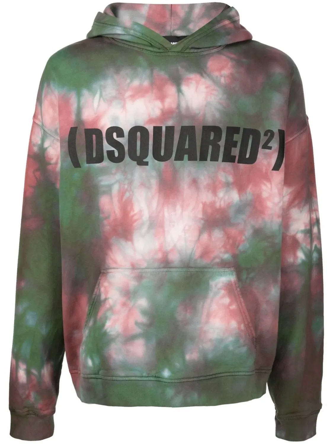 Худи с Логотипом в Стиле Тай-Лай DSQUARED2, зеленый