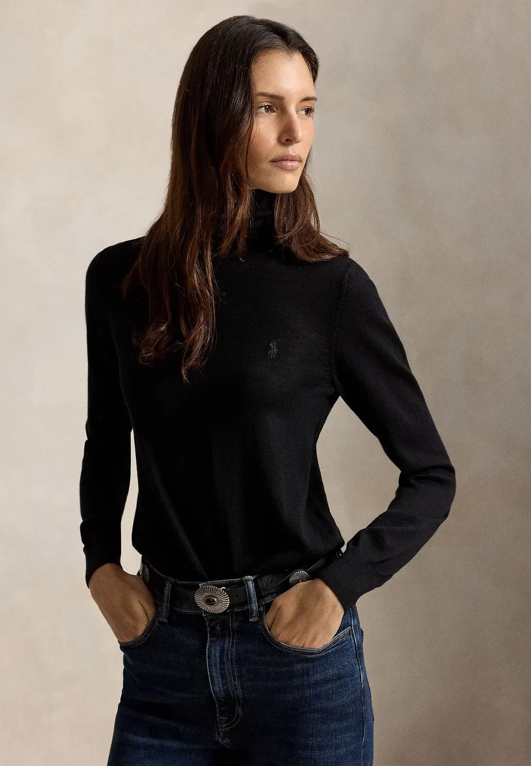 Шерстяная водолазка - джемпер Polo Ralph Lauren, Black