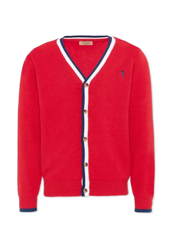 Кардиган хлопковый Cardigan Tru Trussardi Junior, красный
