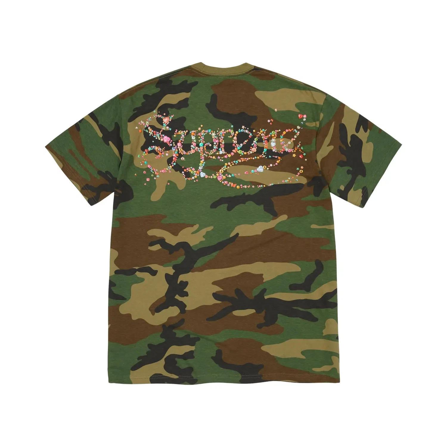 Футболка с принтом Supreme Gems Tee Supreme, Woodland Camo