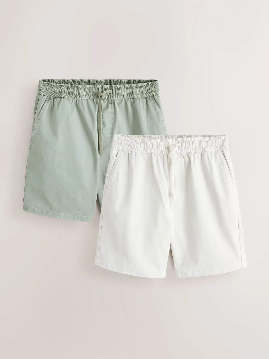 Шорты 2 Pack Garment Dyed Dock Next, зеленый/белый