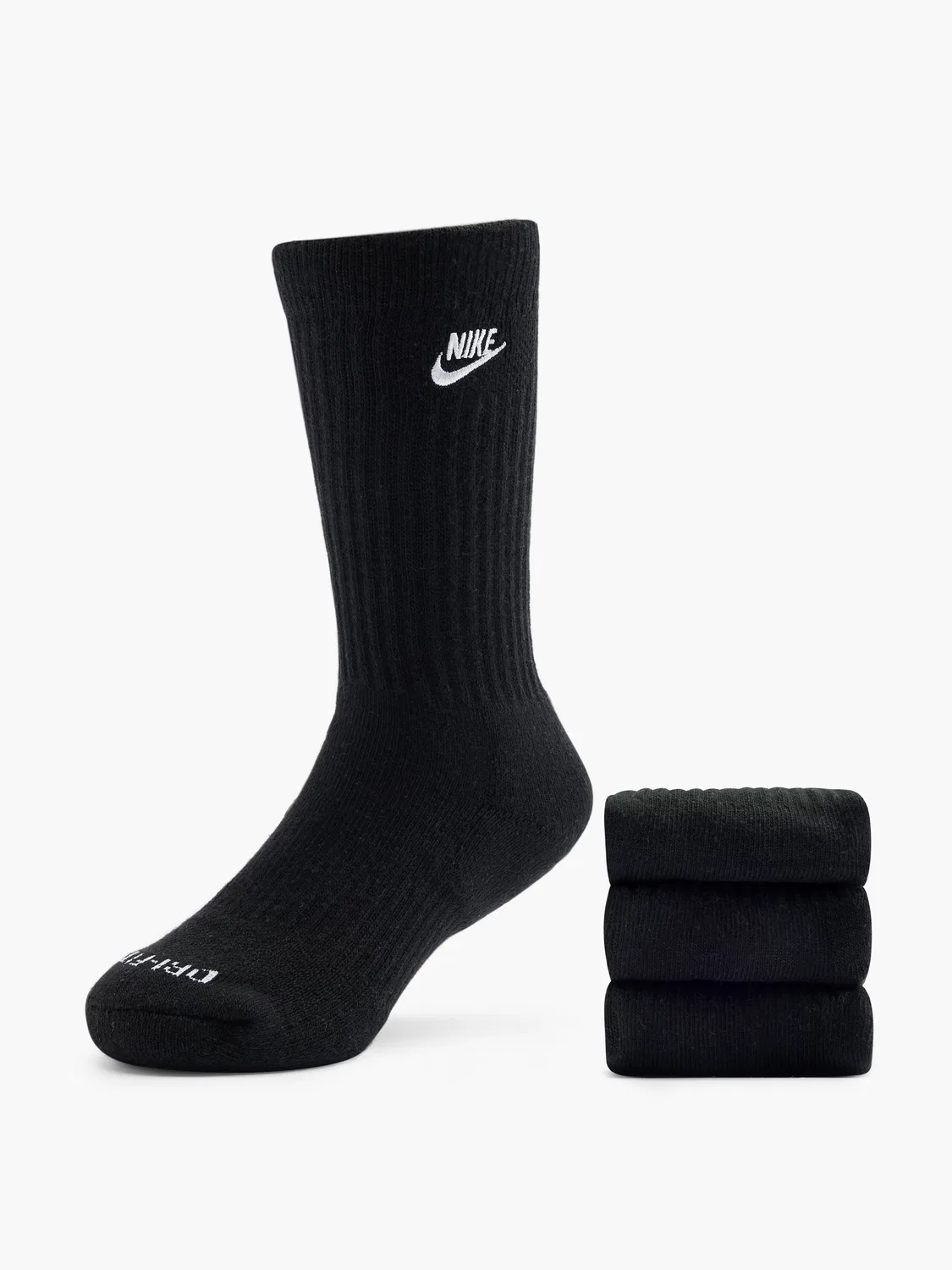 Детские носки спортивные 3 пары Nike, черный