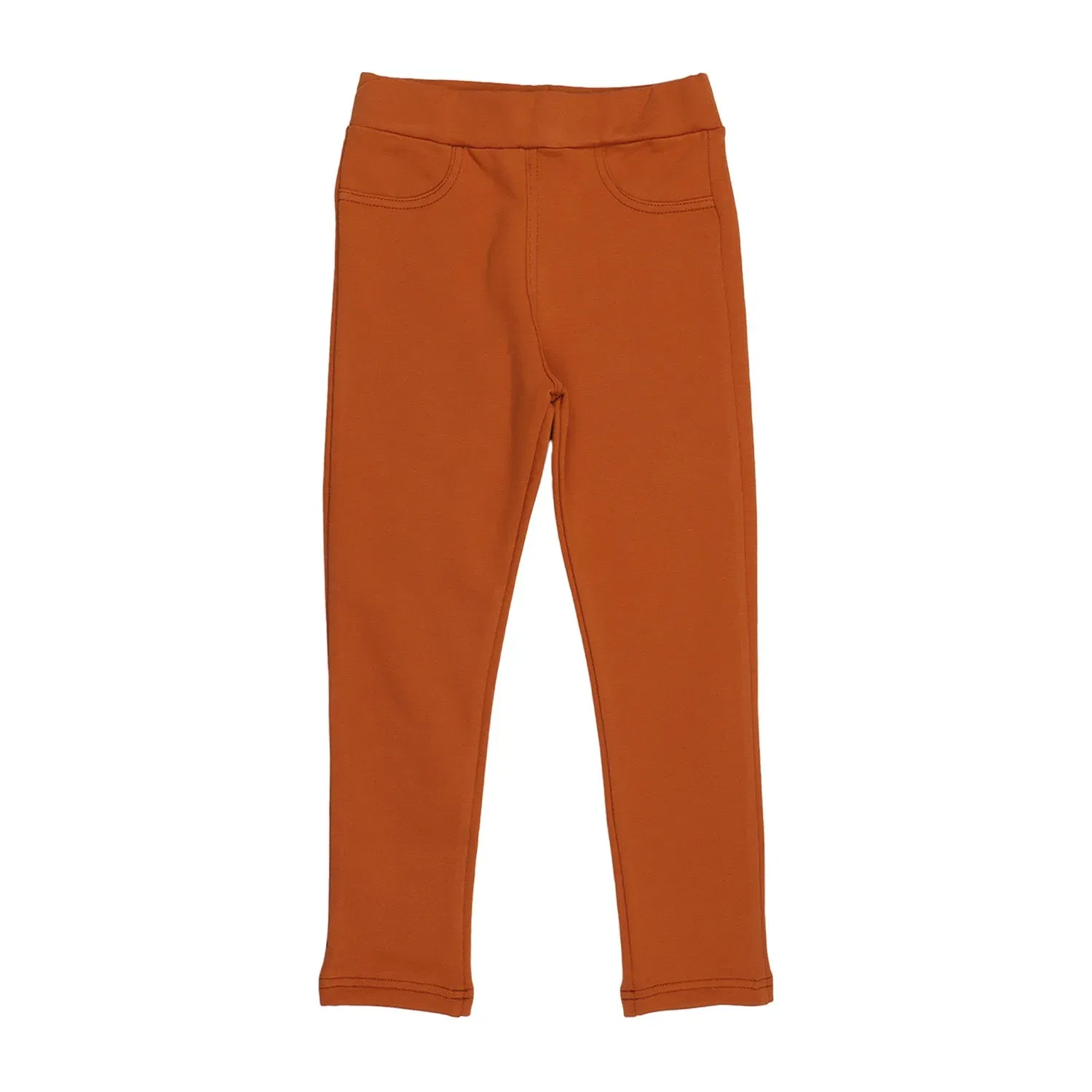 Леггинсы хлопковые Brown-Sweat Leggings Walkiddy, коричневый