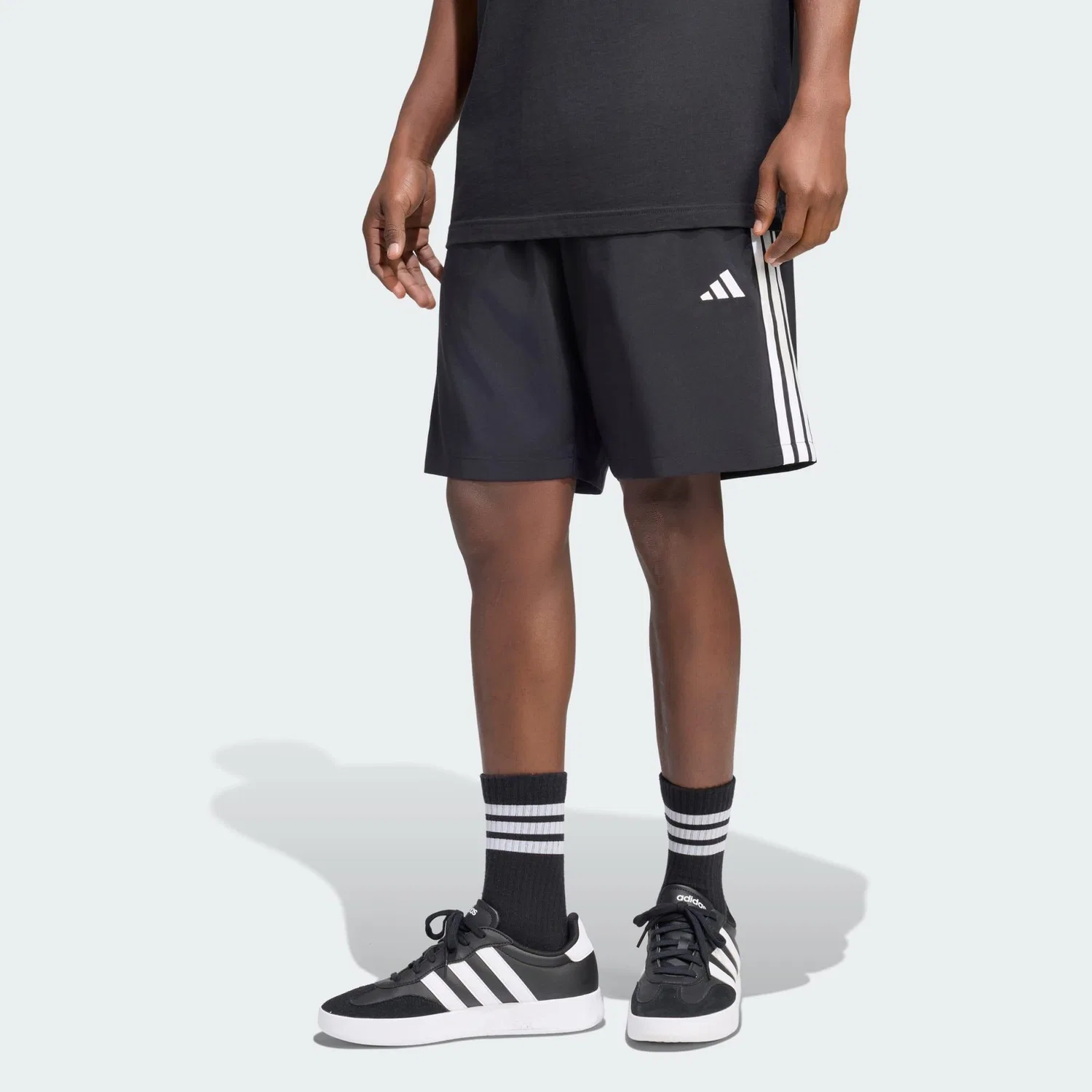Мужские шорты с утяжкой Essentials 3-Streifen Chelsea Lite Adidas, Schwarz Weiss