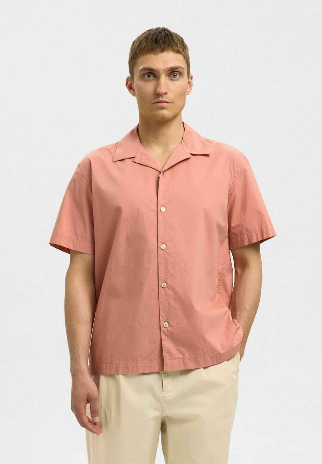 

Рубашка KURZARM Selected Homme, светло-розовый