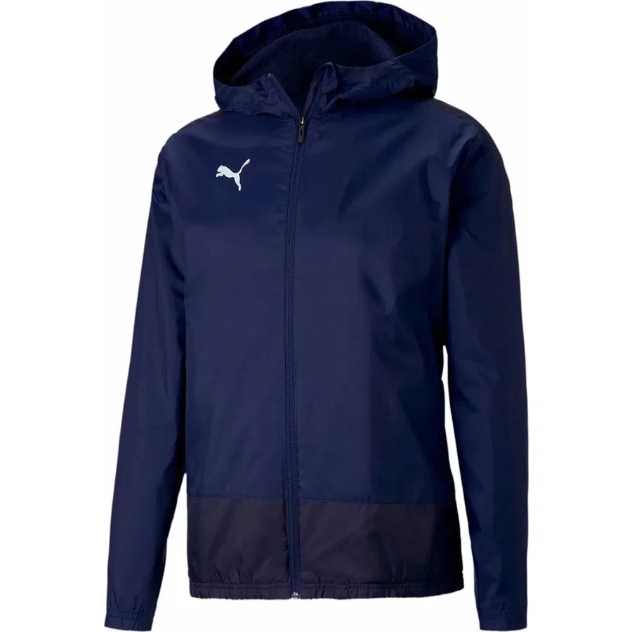 Детская куртка дождевик с принтом Teamgoal 23 Training Rain Jacket Puma, Темно-синий