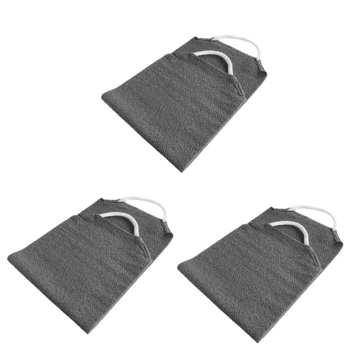 Набор скраб-полотенец FRCOLOR, 3 шт, 45x20 см, Dark Grey