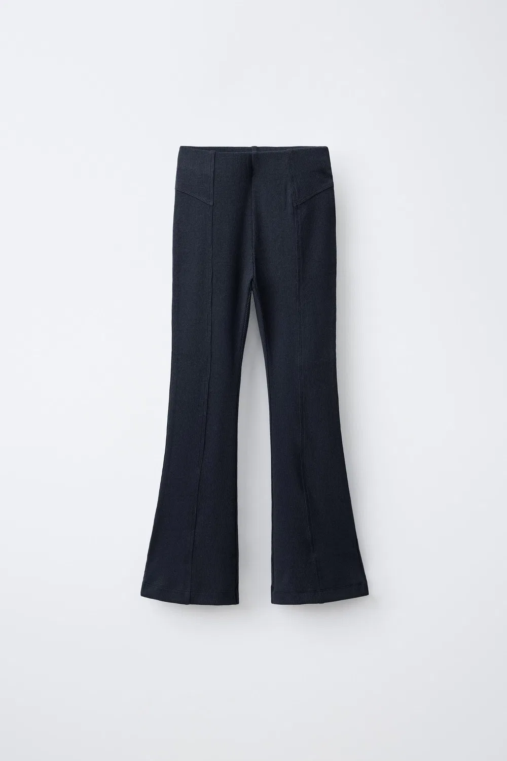 Расклешенные ребристые леггинсы ZARA, Navy blue