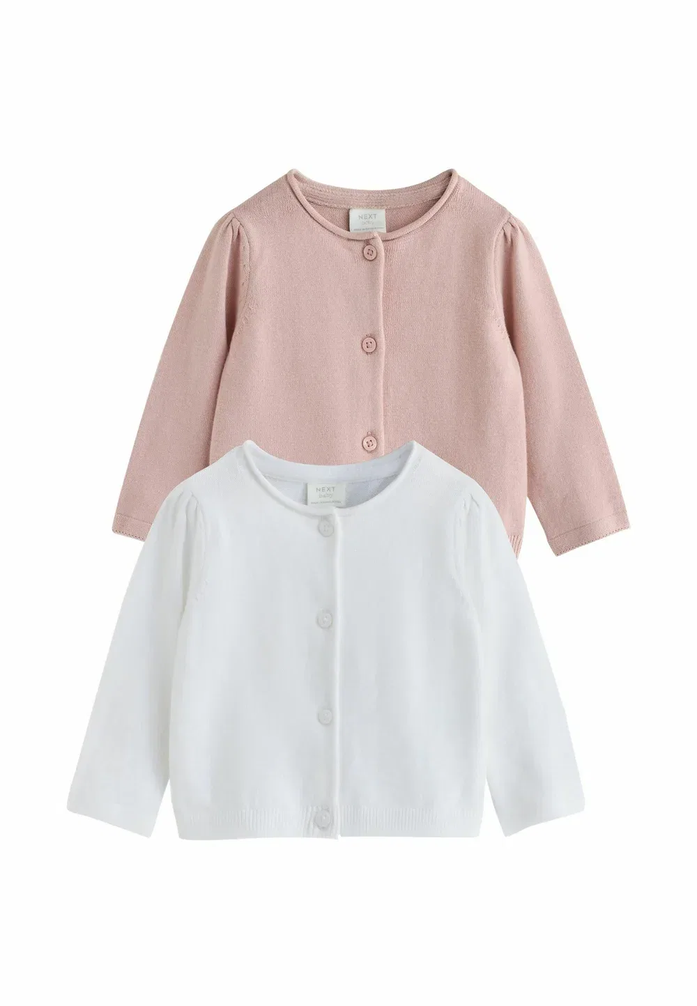 Кардиганы для малышей стандартного кроя, комплект из 2 штук Next, Pink And White