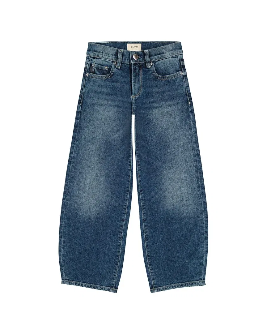 Детские джинсы-баррель с застежкой-молнией Lilia Barrel Leg Jean DL1961, синий