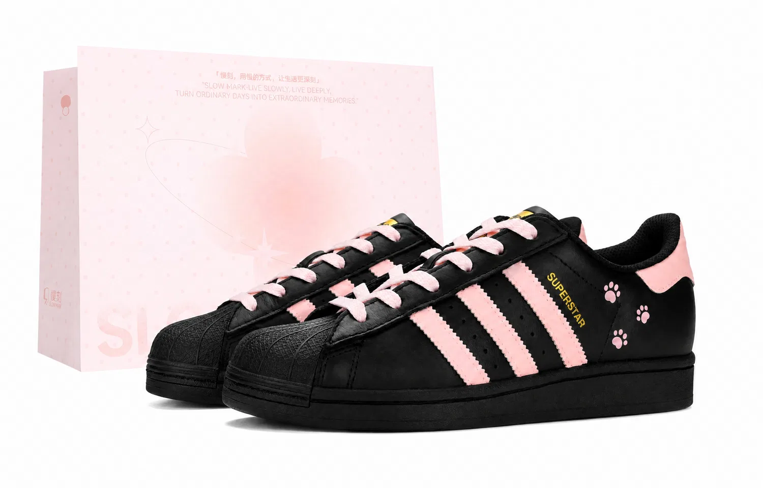 Кроссовки кеды для скейтбординга Superstar 2 Adidas Originals, Black Pink